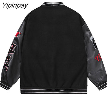 Yipinpay Jackets Winter Cardigan Harajuku Embroidery Graphic Long Sleeve Y2k Coats Hip Hop Streetwear Aesthetic Women Clothes